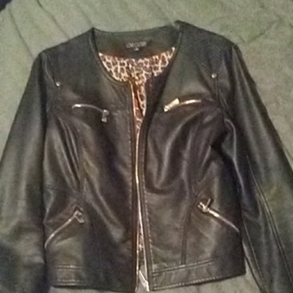 Faux leather jacket